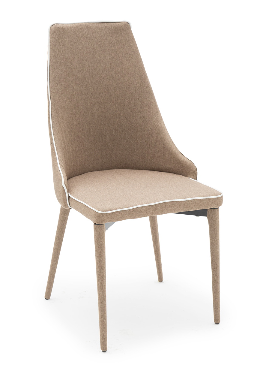 Sedia tessuto Marrone, con bordo Bianco