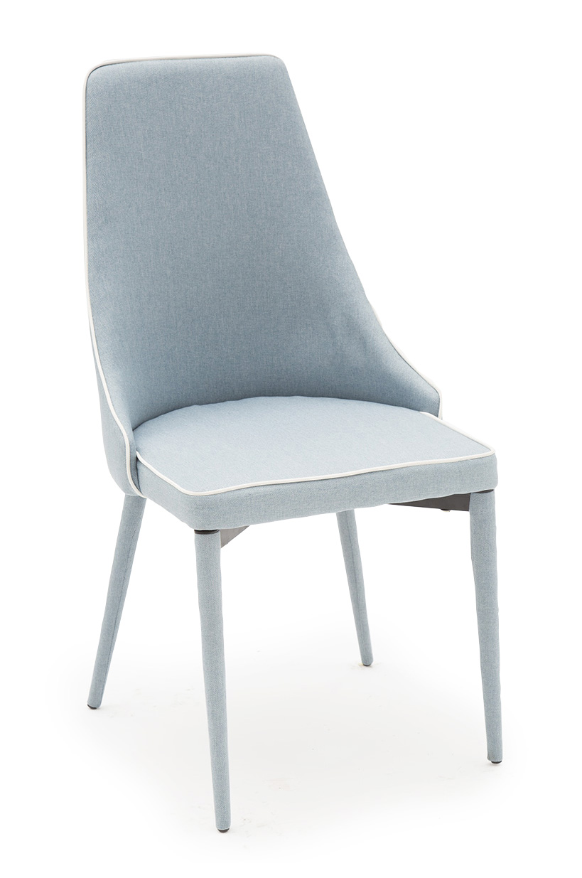Sedia tessuto Azzurro, con bordo Bianco