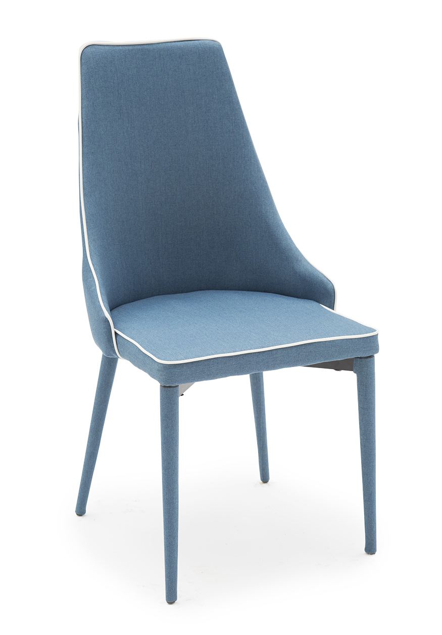 Sedia tessuto Blu, con bordo Bianco