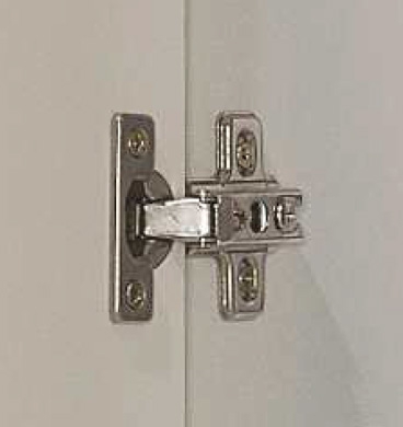 Scarpiera moderna 2 ante battenti, bianca e beton