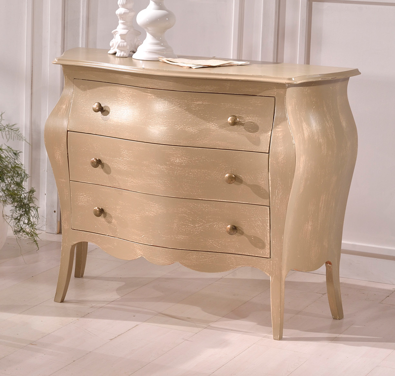 Comò 3 cassetti cm. 120 finitura Tortora