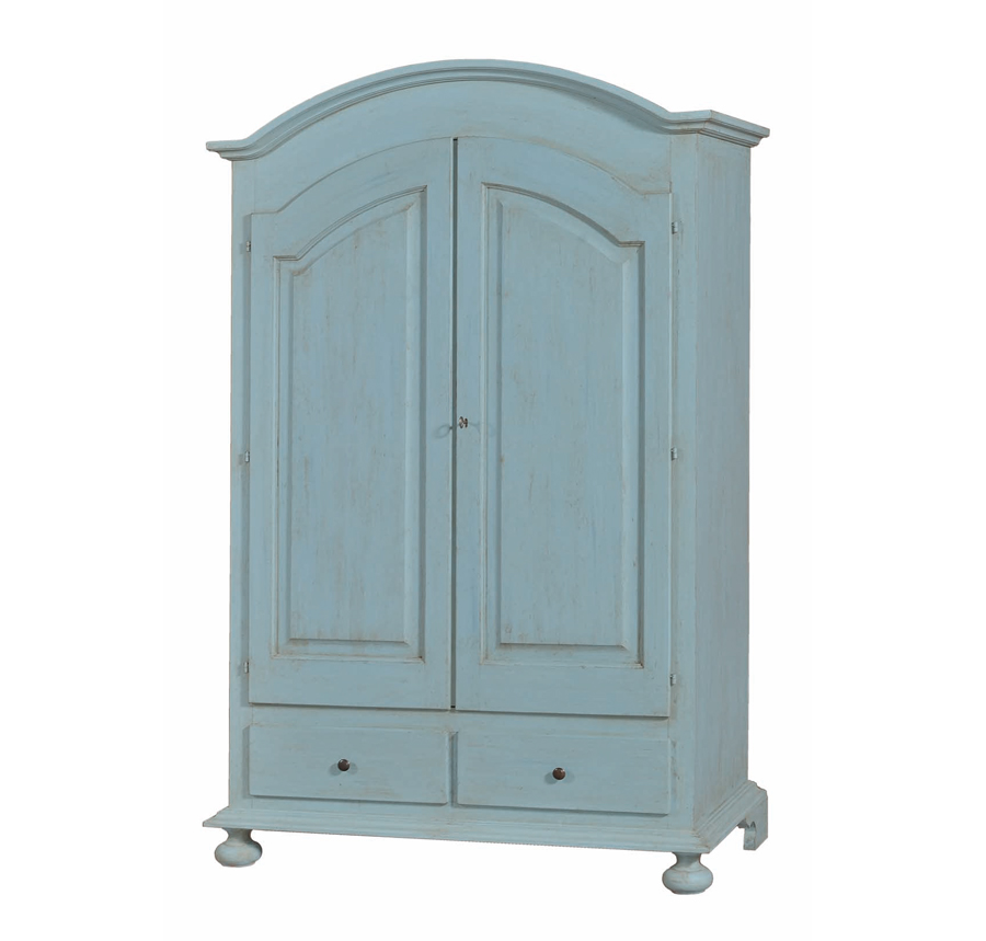 Armadio classico a 2 porte cerato azzurro              