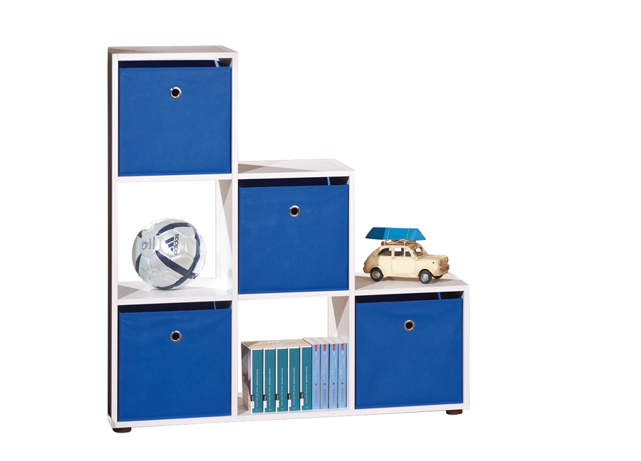 Libreria sei vani quadrati / bianco 