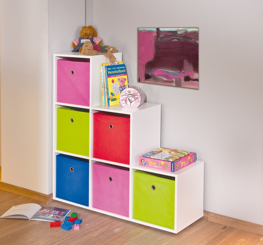 Libreria sei vani quadrati / bianco 