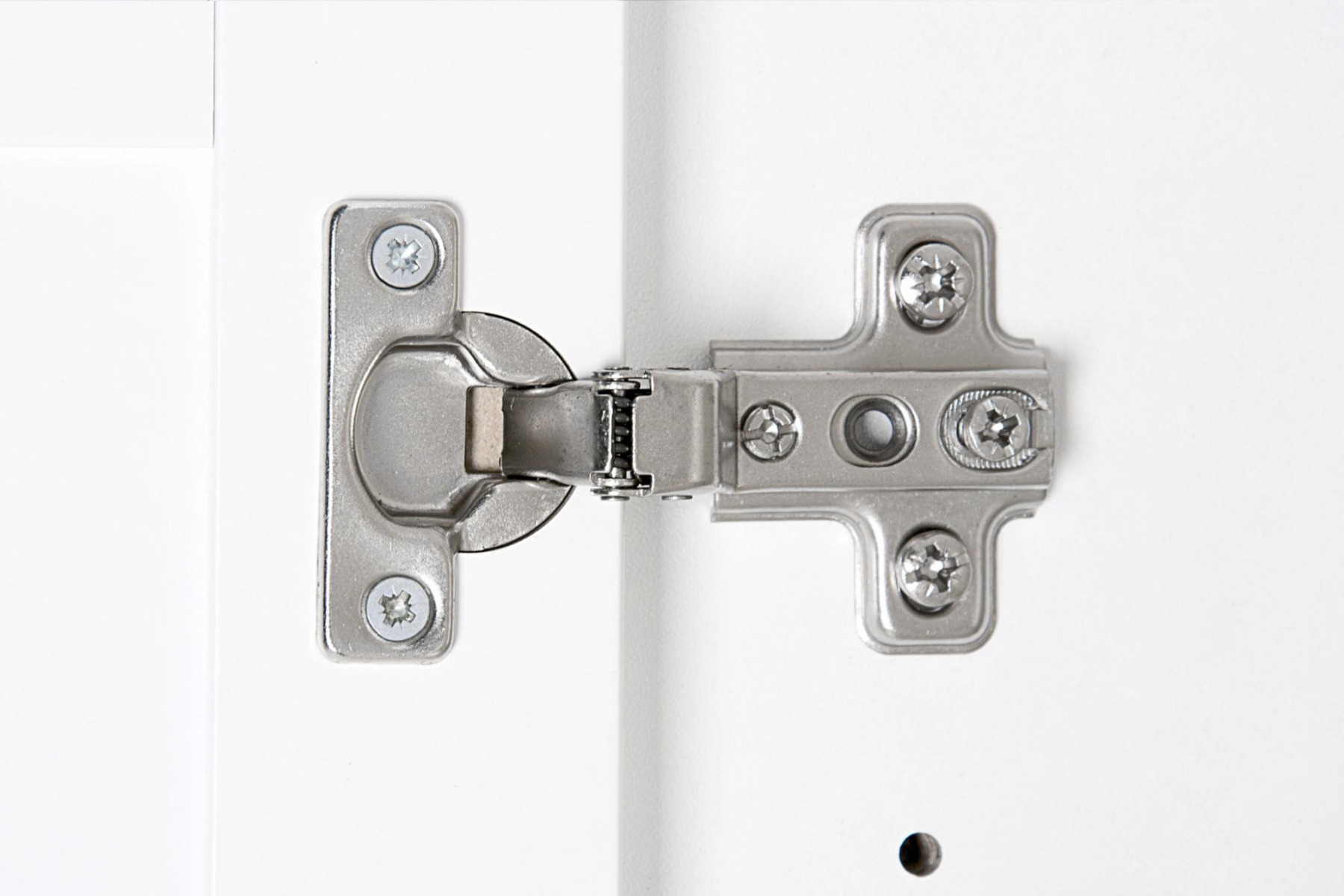 Scarpiera da ingresso con 2 ante battenti e cassetto, finitura bianca opaca