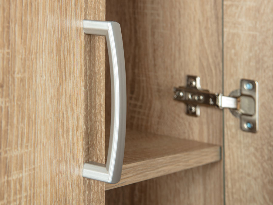 Armadio due ante + ripiani  legno finitura laminato rovere