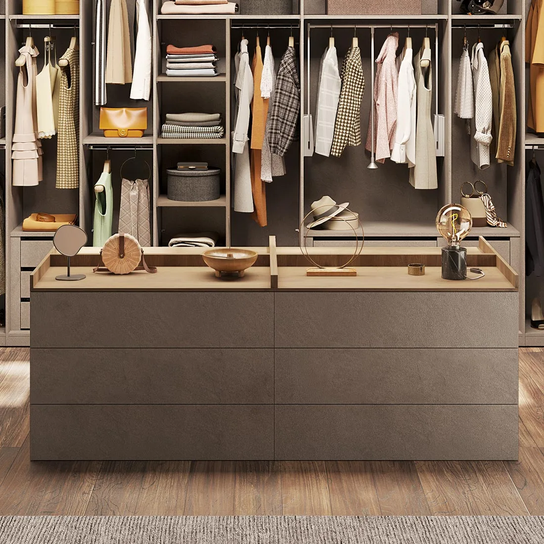 comò 3 cassetti bronzo