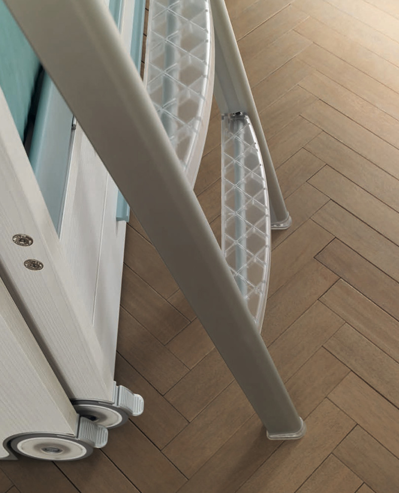 Letto multifunzionale Space con scrivania e cassetti, Moretti Compact