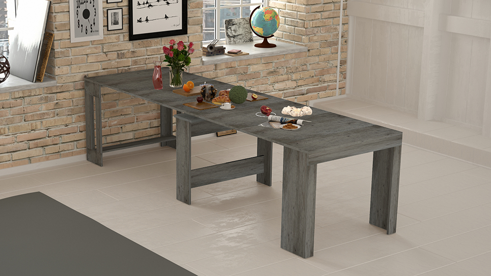 Consolle Pesciolino allungabile 3 metri, cemento