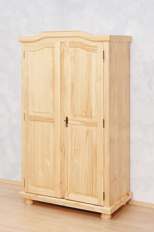 Armadio due ante in pino massello naturale