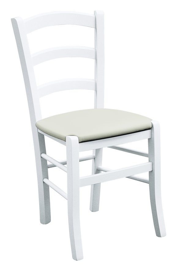 Sedia in finitura laccato bianco con fondino crema Zenzero Shop