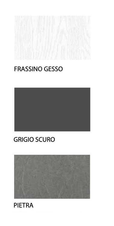 Armadio Lanario con 2 ante scorrevoli in finitura Frassino gesso con dettaglio Pietra 