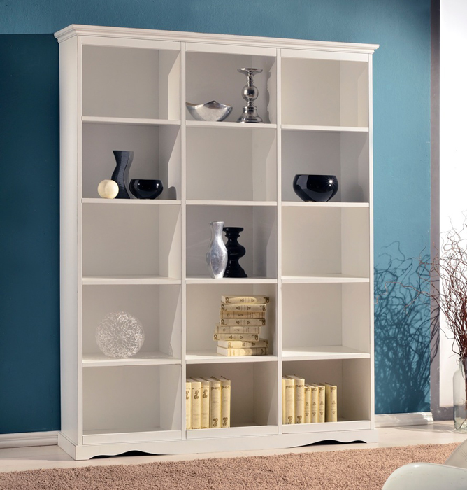 Libreria 3 vani, stile arte povera