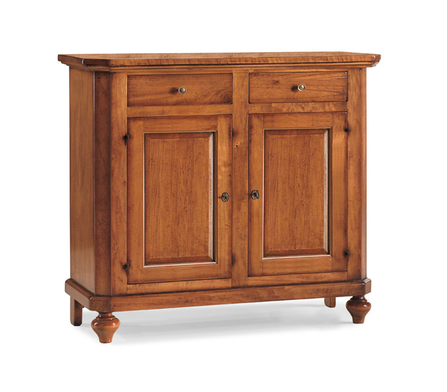 credenze classica in legno , noce, arte povera - cm 104x98