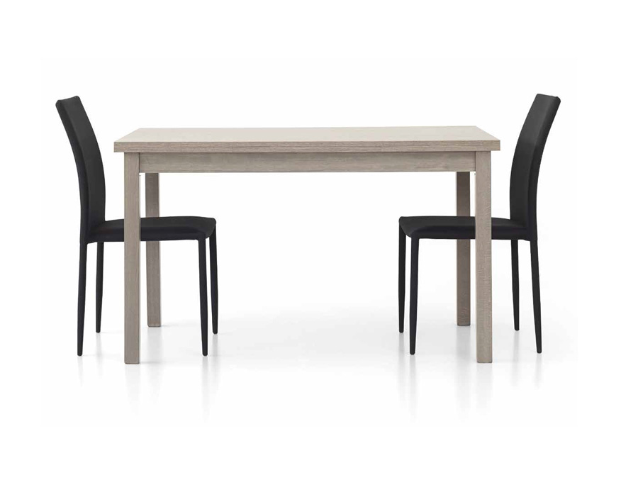 Tavolo allungabile in legno, finitura rovere grigio