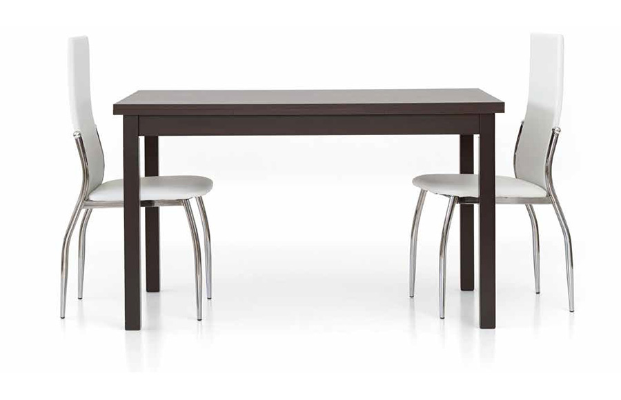 Tavolo allungabile in legno, rovere moro wenge'