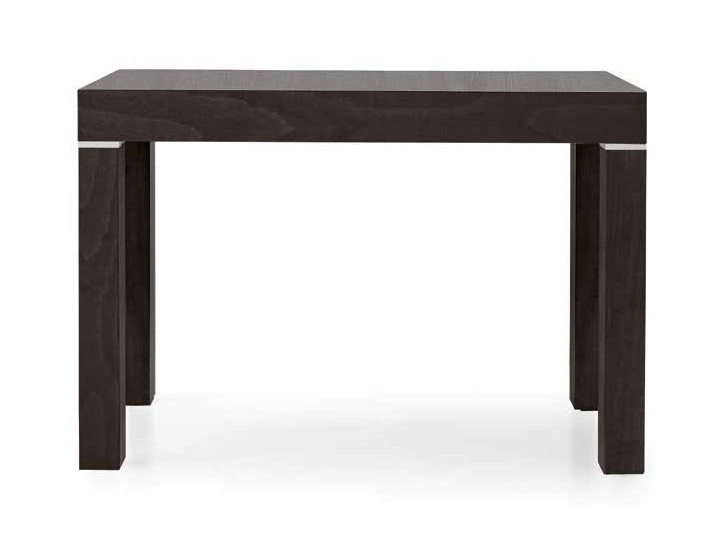 Consolle allungabile in legno, finitura wenge', apertura con binario