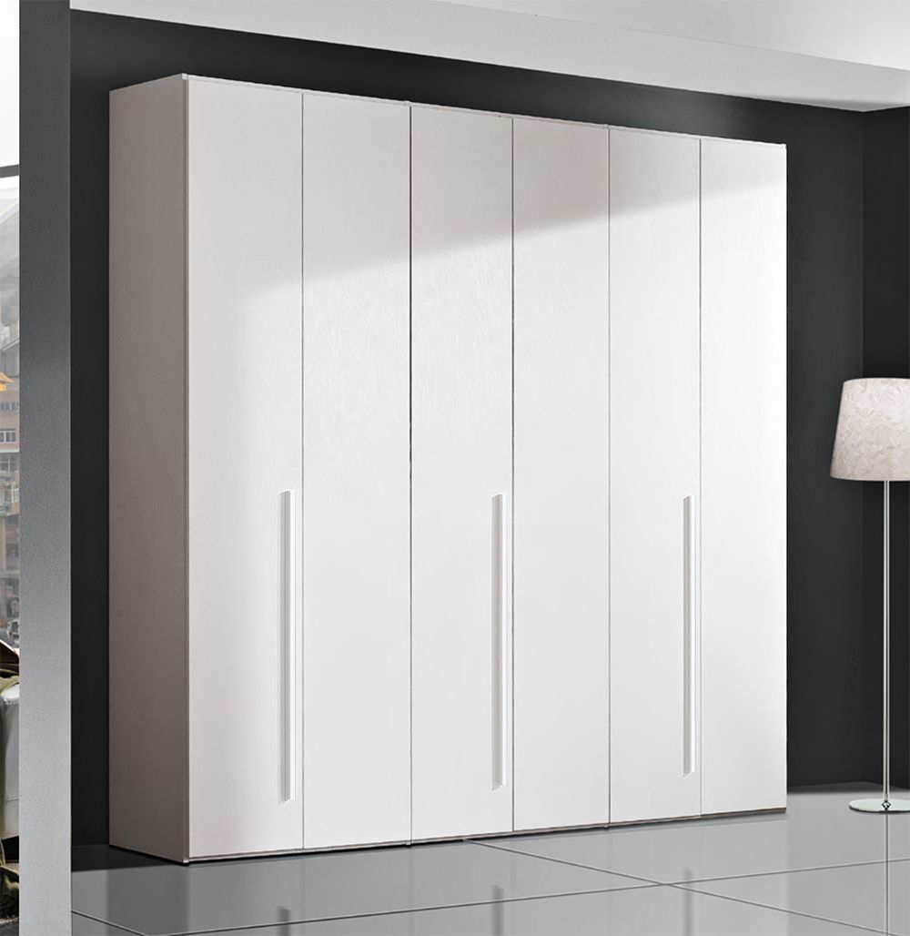 Armadio a sei ante bianco frassinato