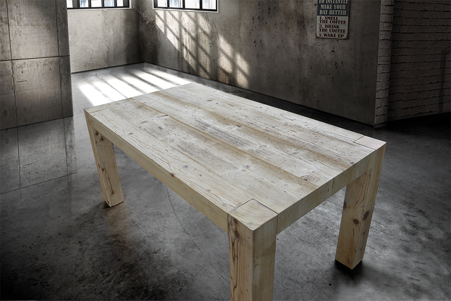 Tavolo in Legno Vecchio, prima patina, 2 allunghe