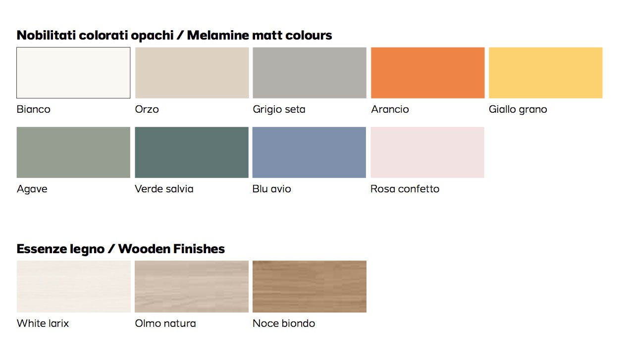 Settimino moderno per camere e camerette, finitura Grigio Seta