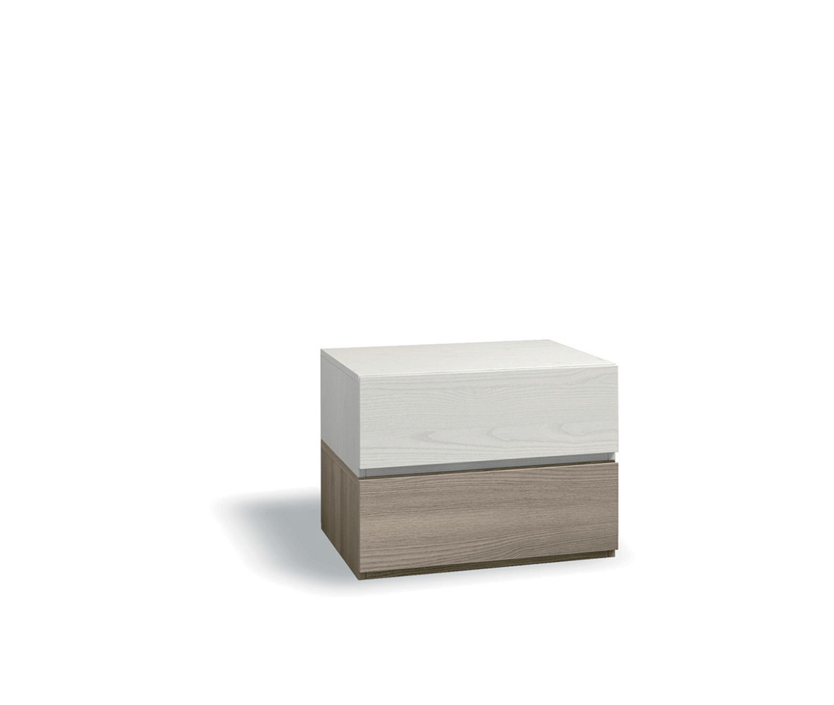 comodino bianco e legno