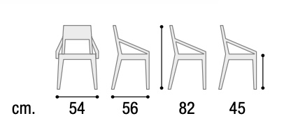 Sedia da esterno in fibra di vetro colore Bianco