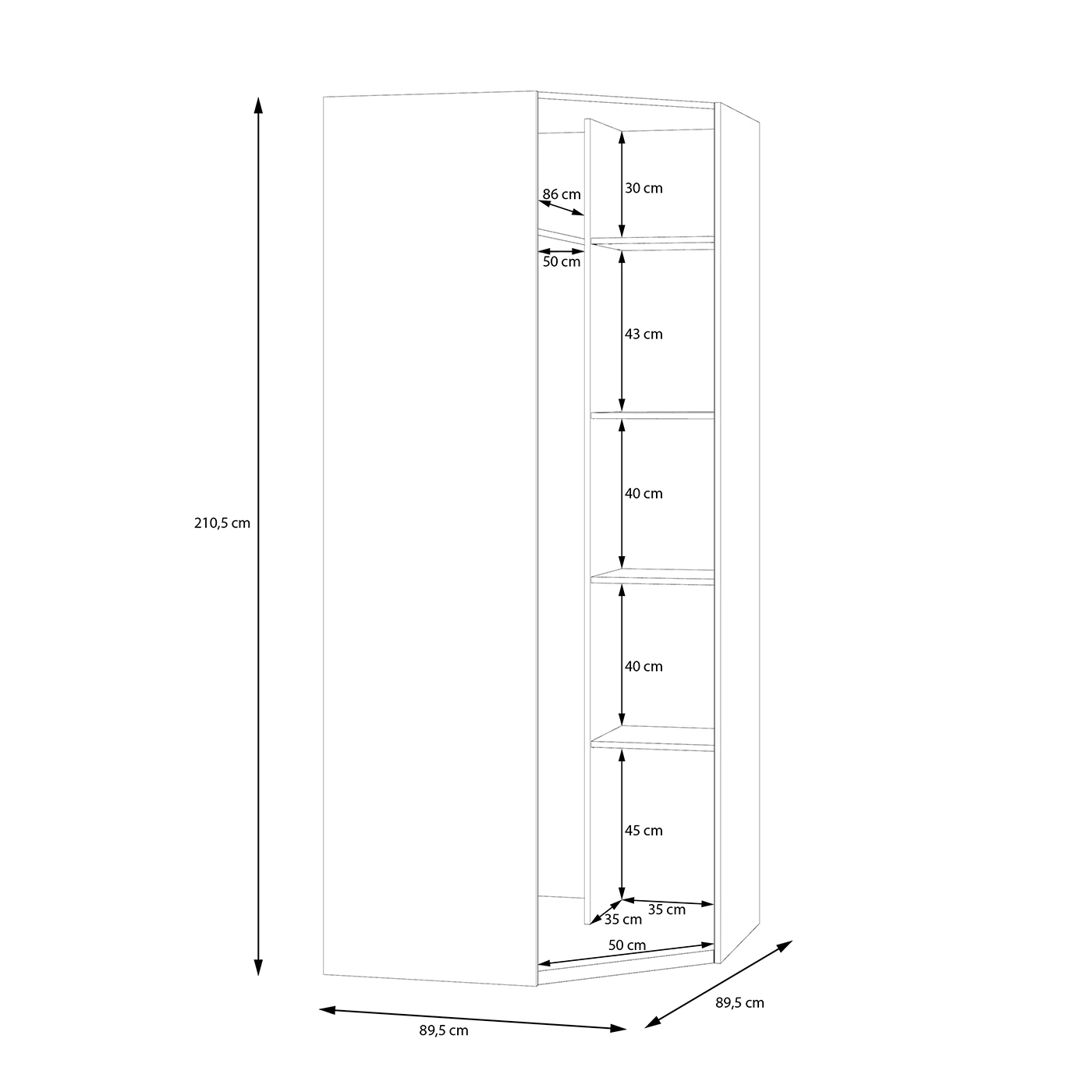 ARMADIO ANGOLARE MODERNO