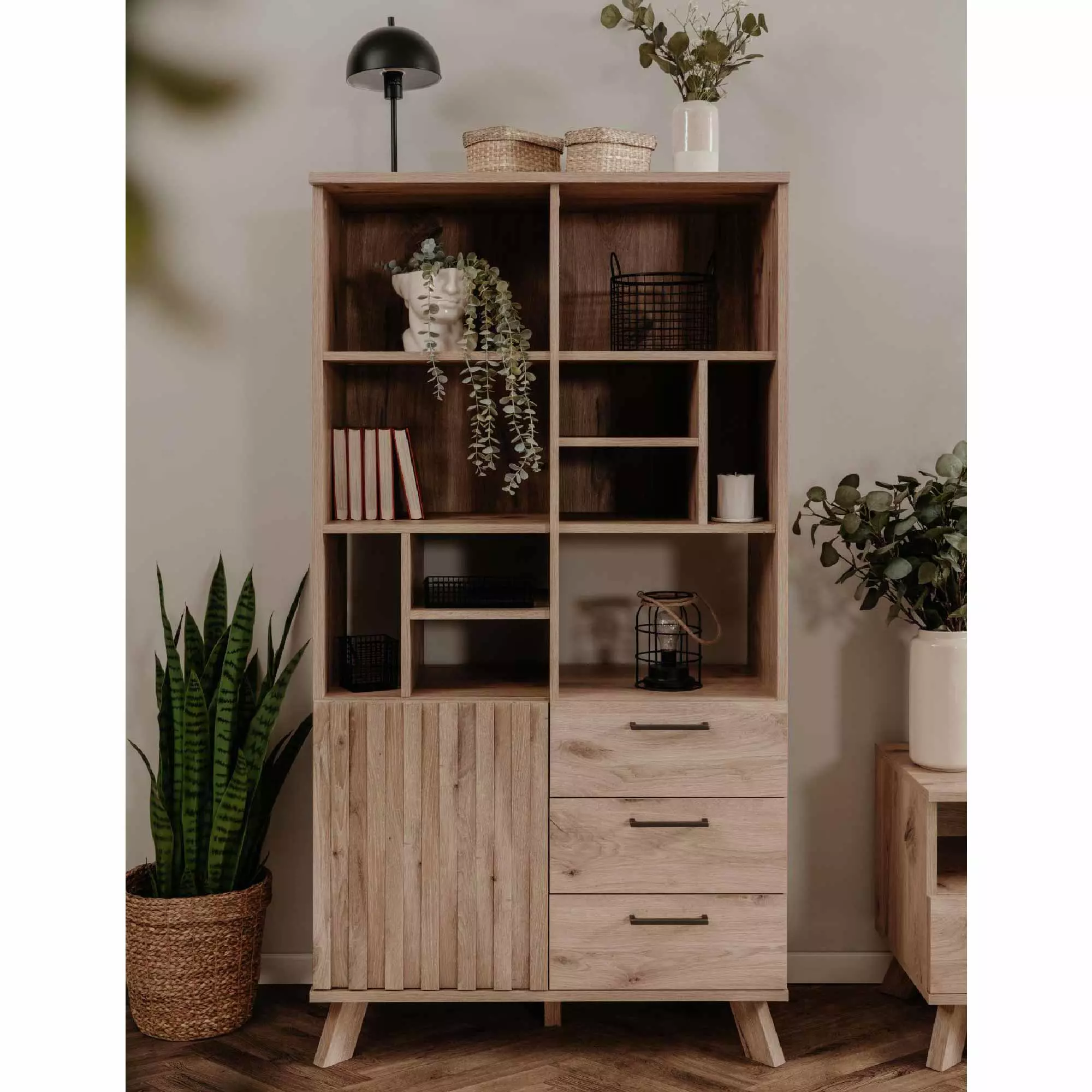 Libreria finitura Quercia del Nord