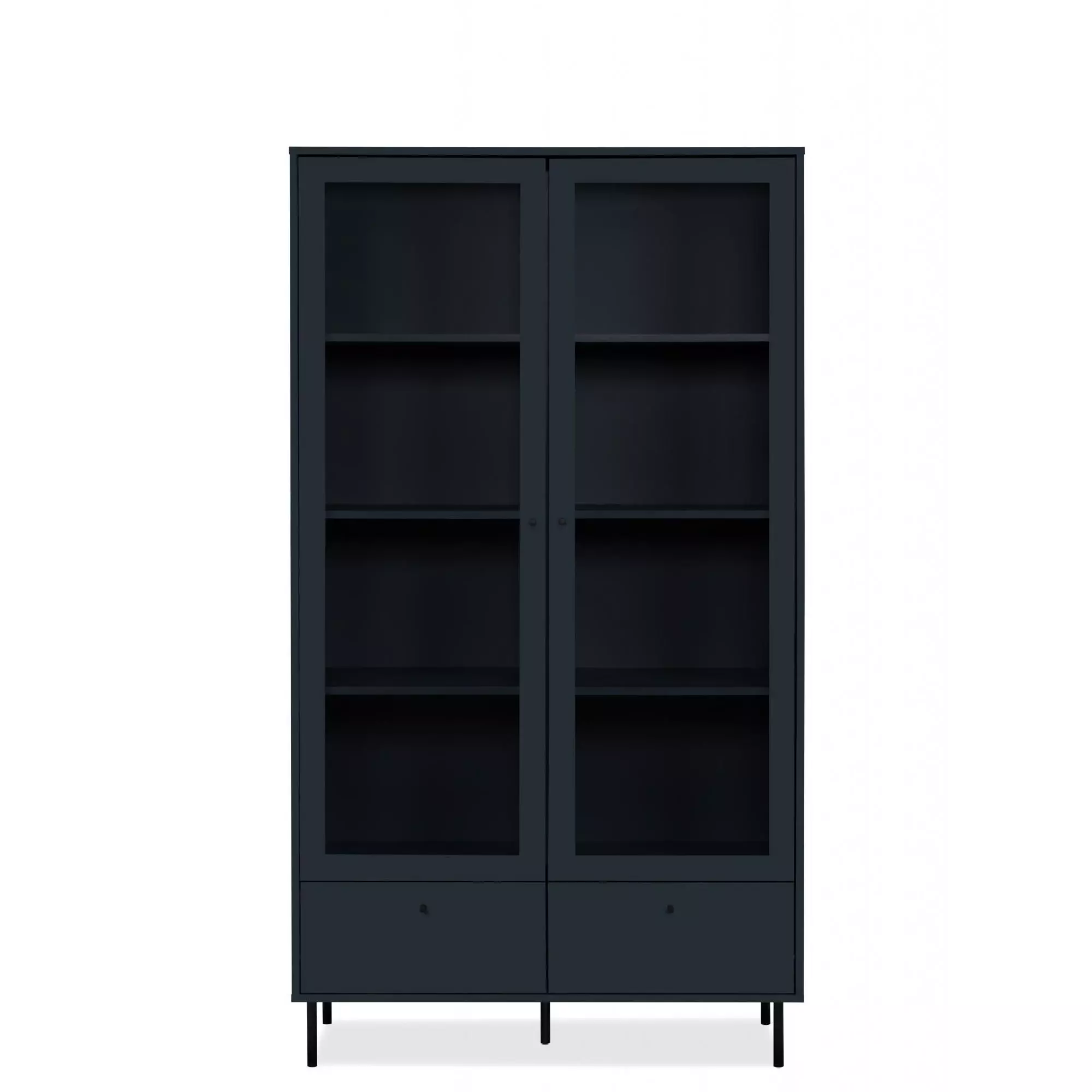 Elegante Vetrina a 2 ante finitura Blu scuro in offerta 