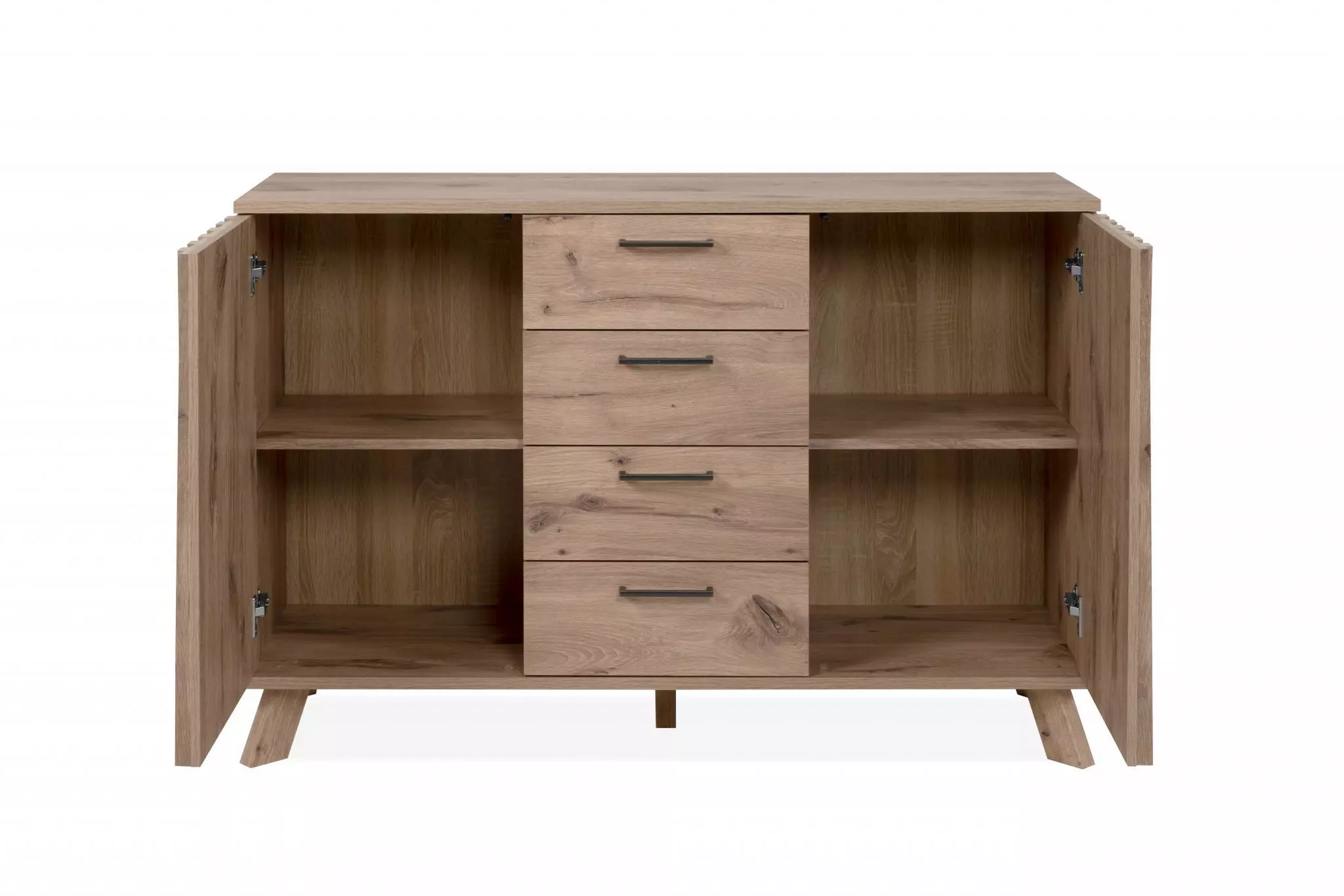 credenza 2 ante e 4 cassetti, finitura Quercia del Nord