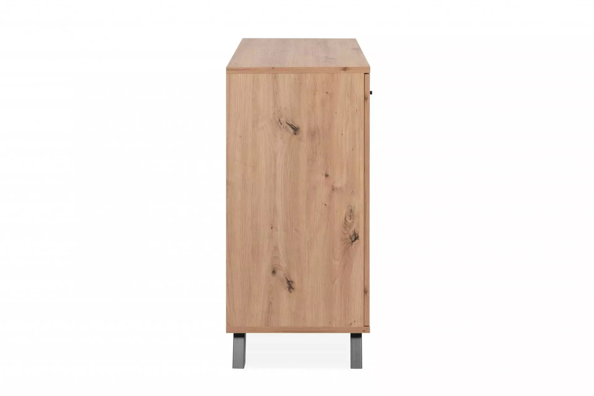 Credenza 2 ante e 4 cassetti, colore Rovere Oak e Antracite 