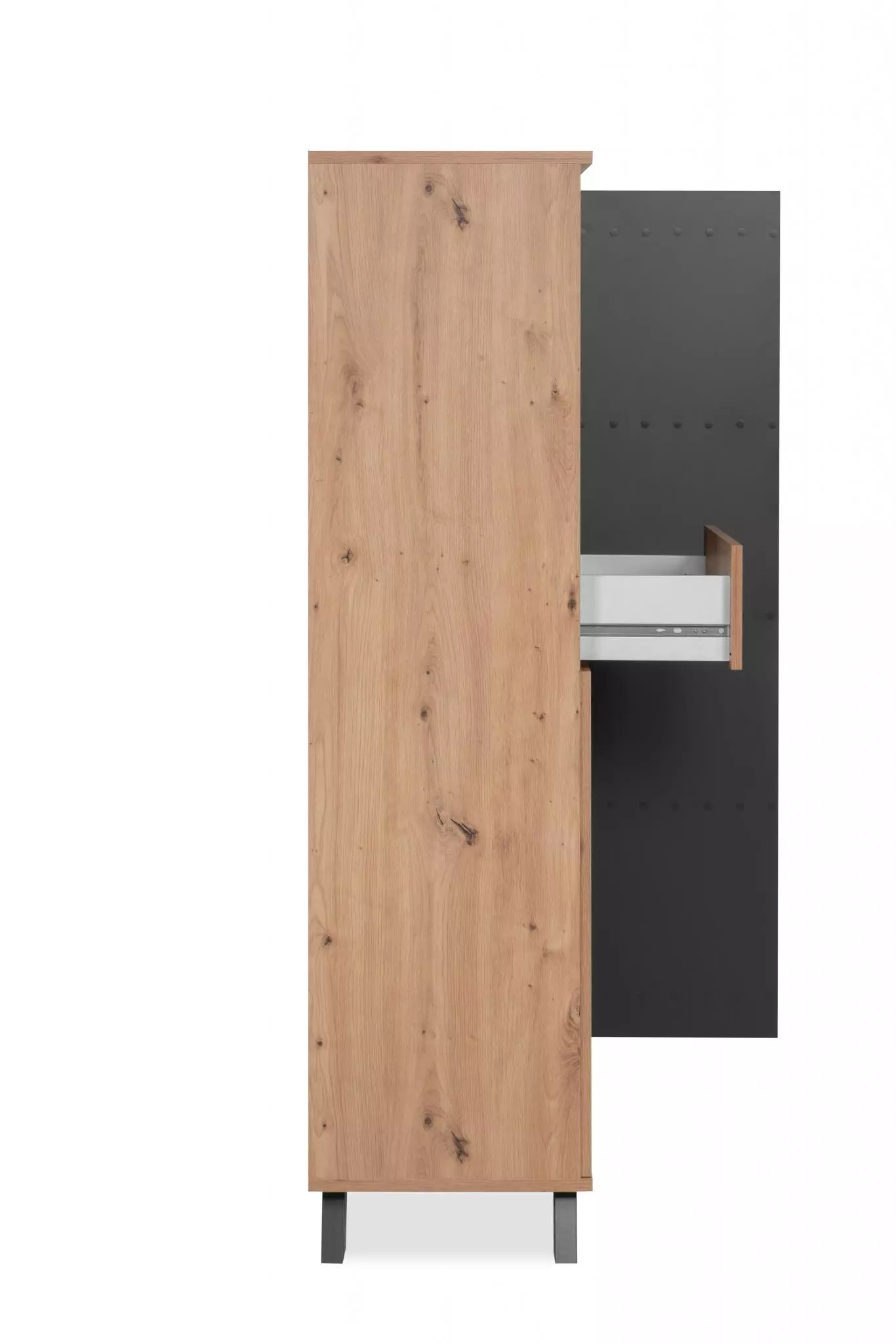 Madia alta stile nordico, finitura Rovere Oak e Antracite in offerta 