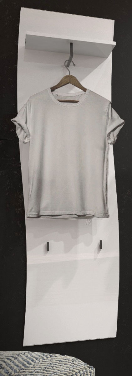 Ingresso moderno composto da scarpiera 2 ante, guardaroba e appendiabiti