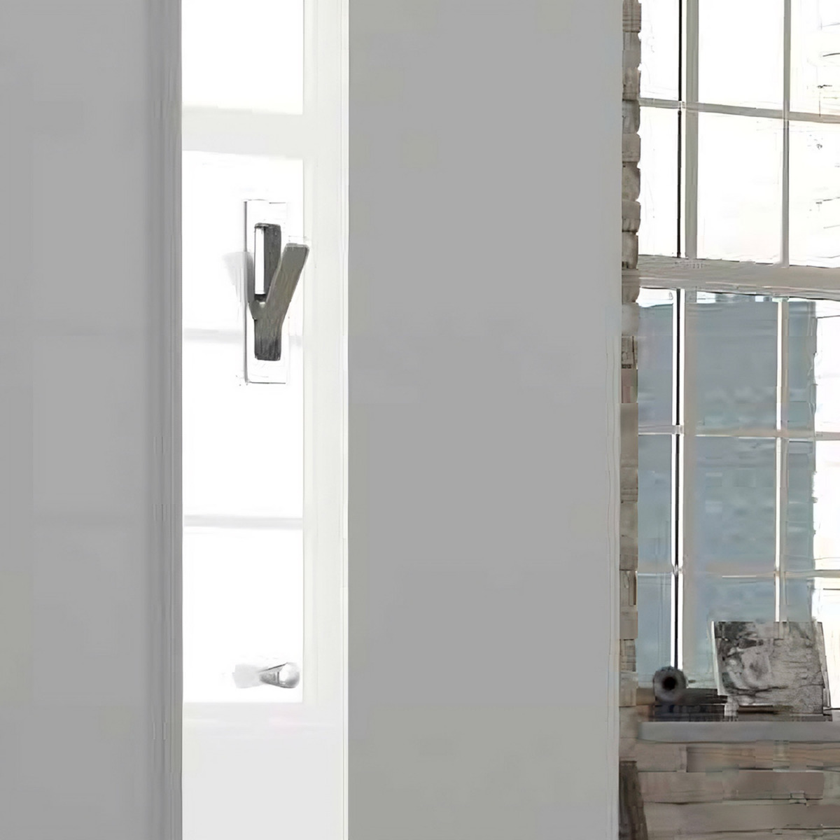 Appendiabiti a muro bianco lucido