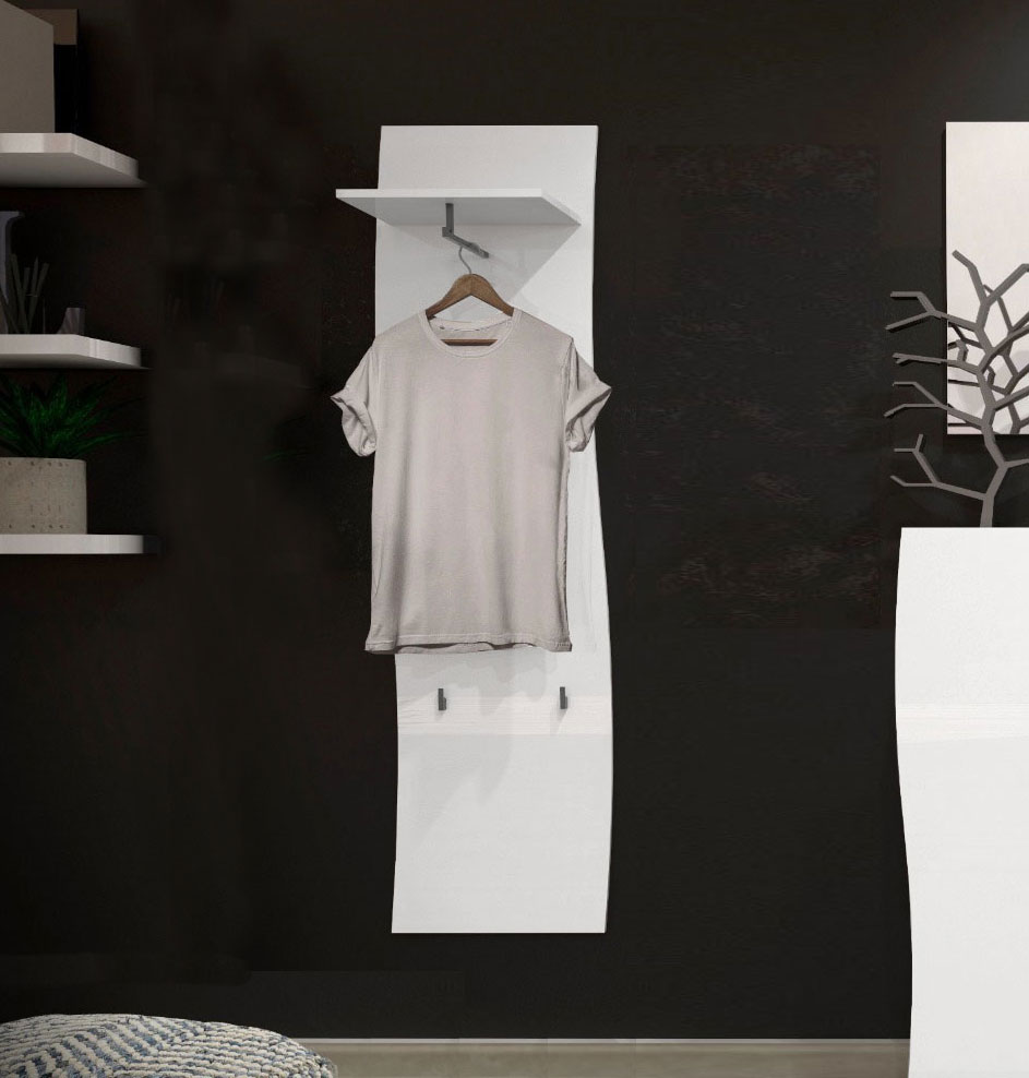 Offerta Appendiabiti Bianco laccato lucido, Made in Italy