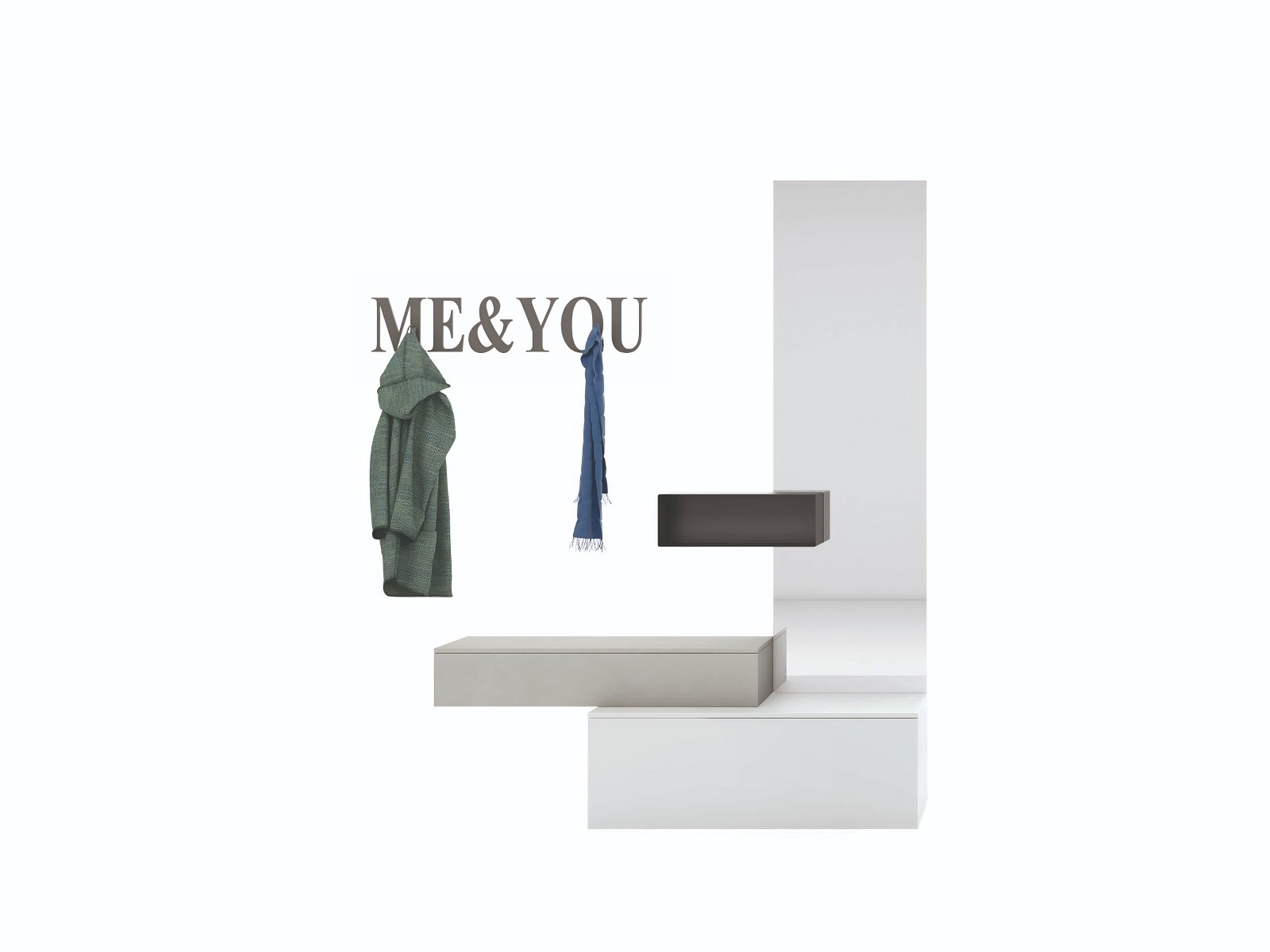 Mobile da ingresso con appendiabiti Me&You Zenzero Shop