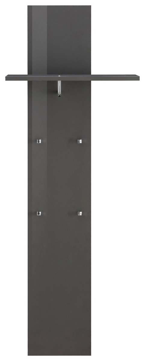 Appendiabiti di design in finitura Antracite laccato lucido 