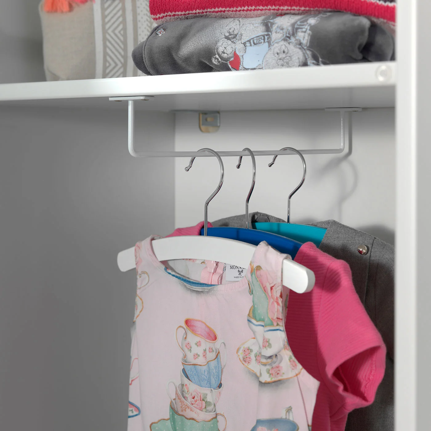 Armadietto per bambini, 58x172x37 h cm, color Bianco