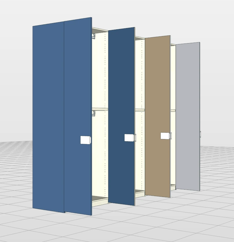 Armadio 6 ante battenti, Laccato, L.276 H.246 P.61 Zenzero Shop