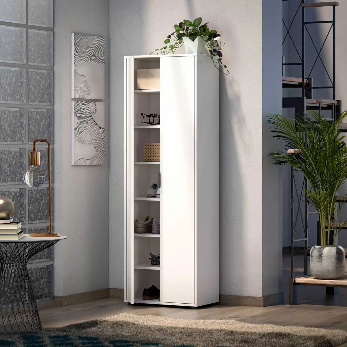 Armadietto multiuso con 6 ripiani