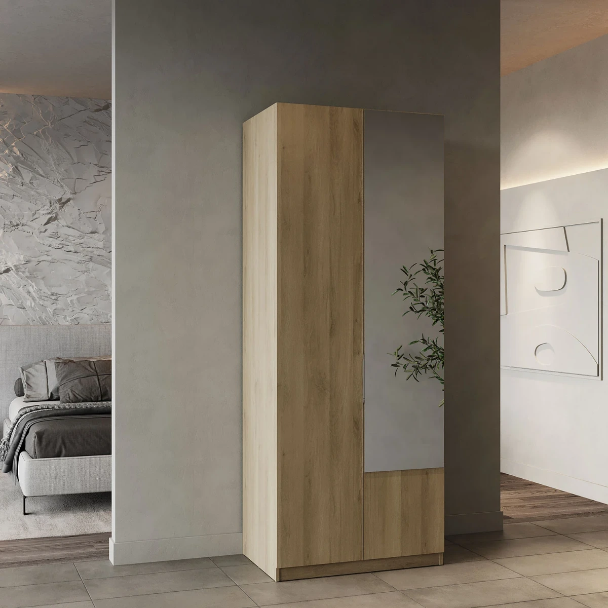 armadietto multiuso con specchi