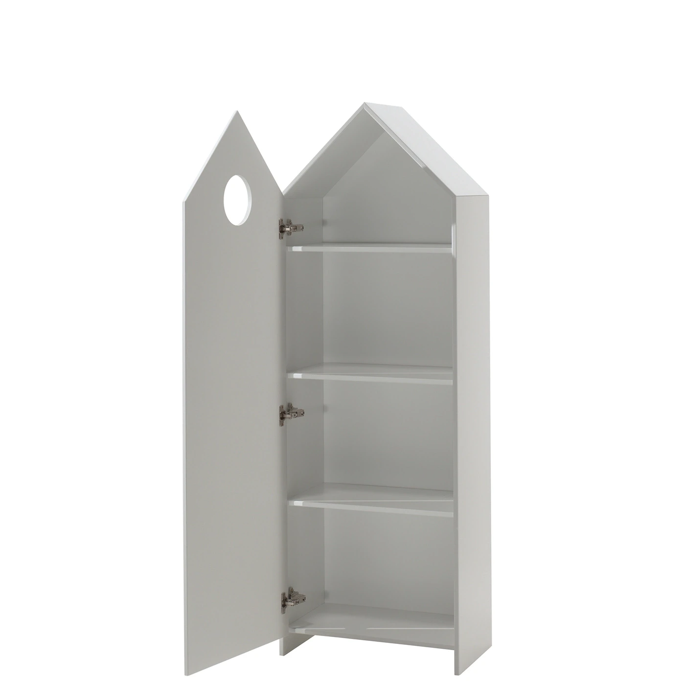 Armadietto per bambini, 58x172x37 h cm, color Bianco e Rosa Zenzero Shop