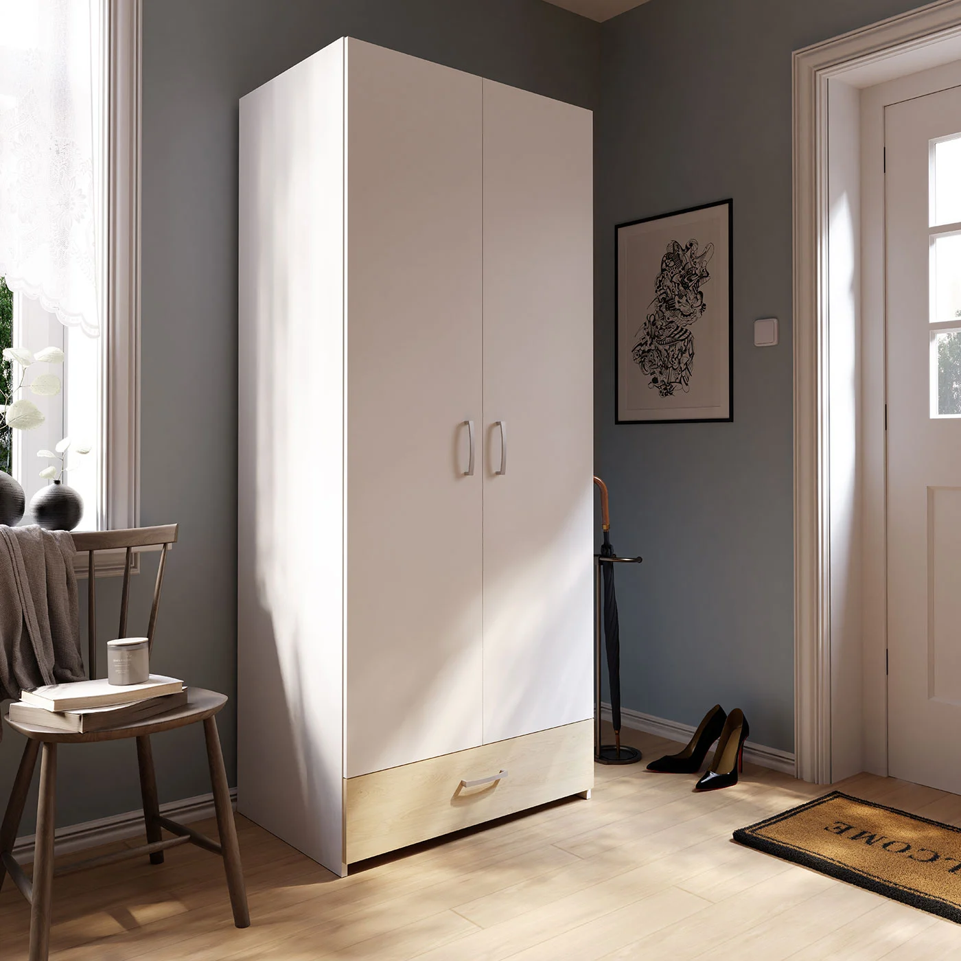 promozione armadietto bianco