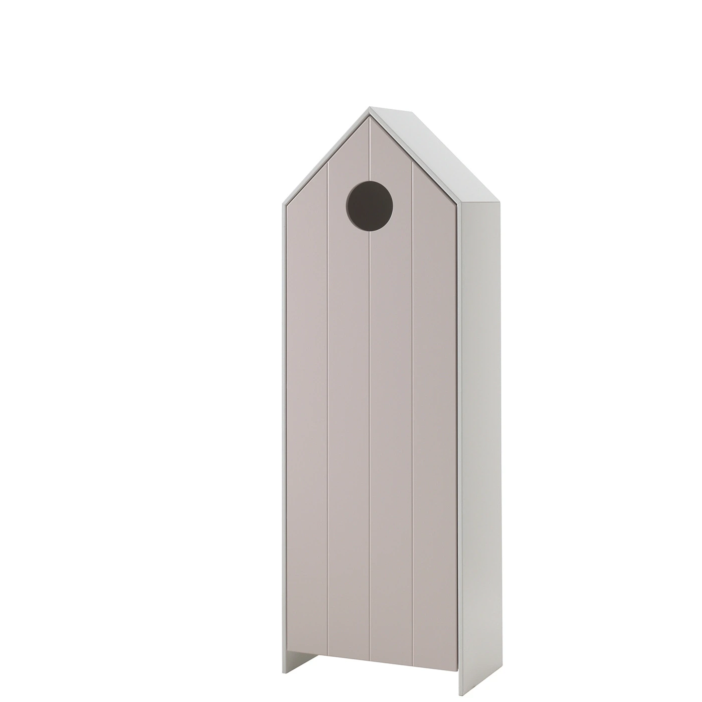 Armadietto per bambini, 58x172x37 h cm, color Bianco e Rosa Zenzero Shop