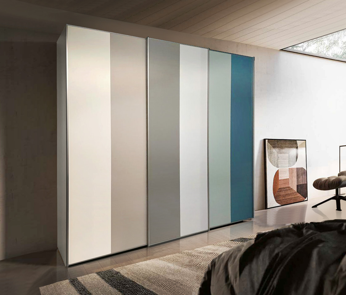 Armadio scorrevole a 3 ante multicolor 