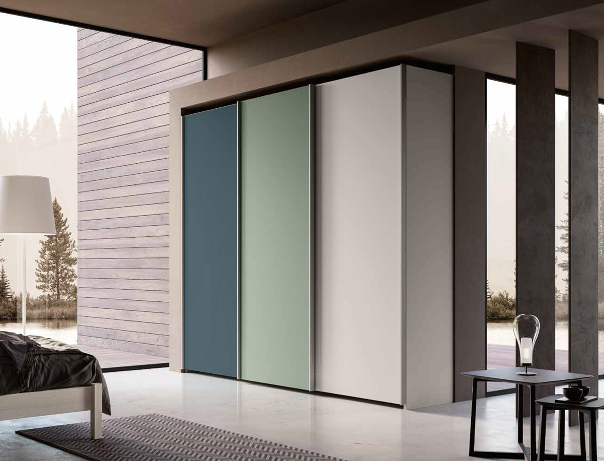 Armadio scorrevole a 3 ante multicolore