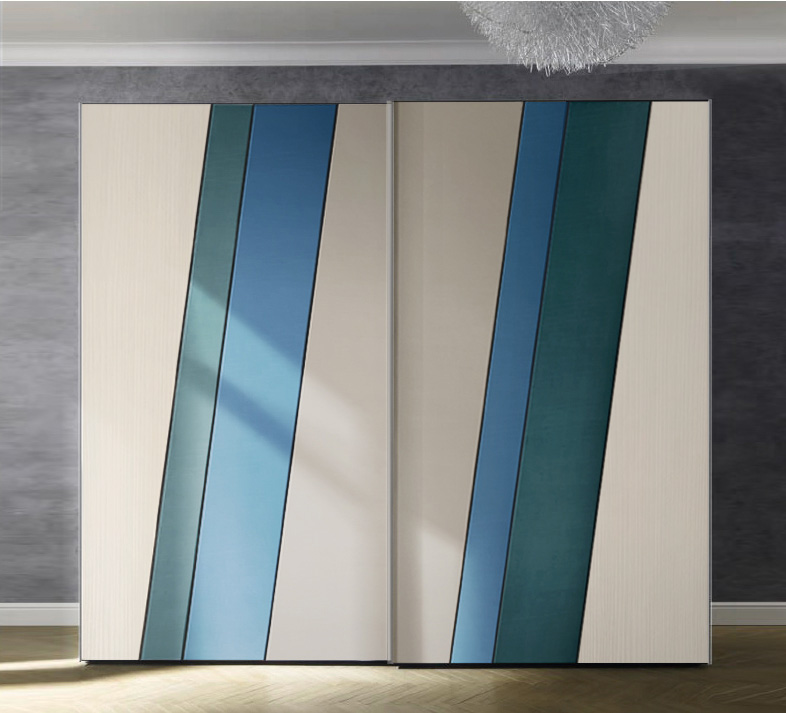 Armadio scorrevole Moretti Compact di grandi dimensioni, modello Geometria