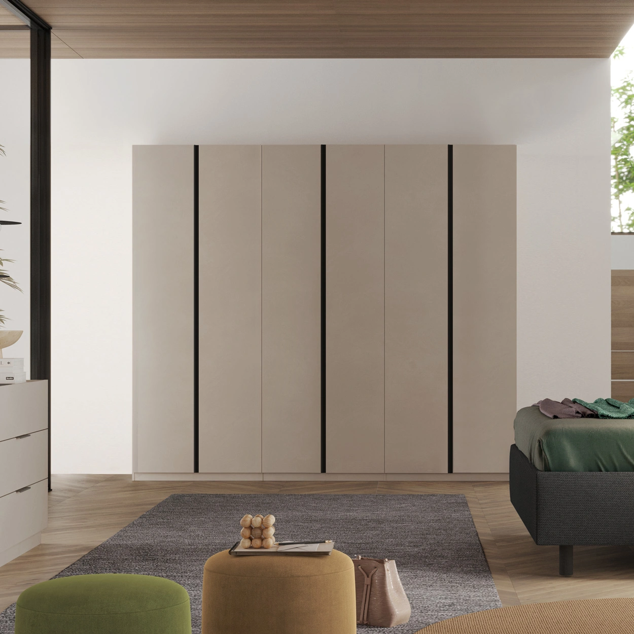 armadio battente 6 ante