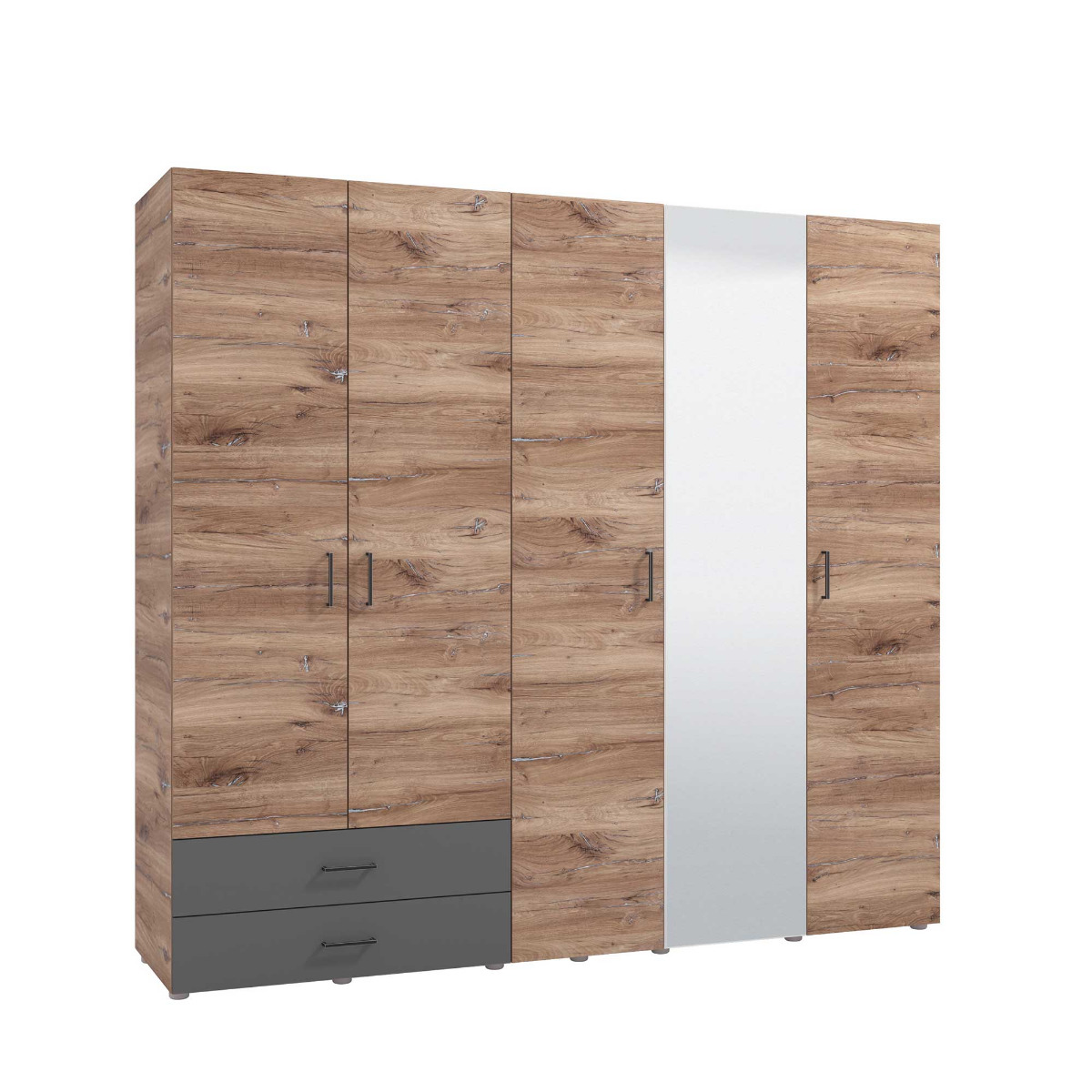 armadio moderno bicolore, ante battenti