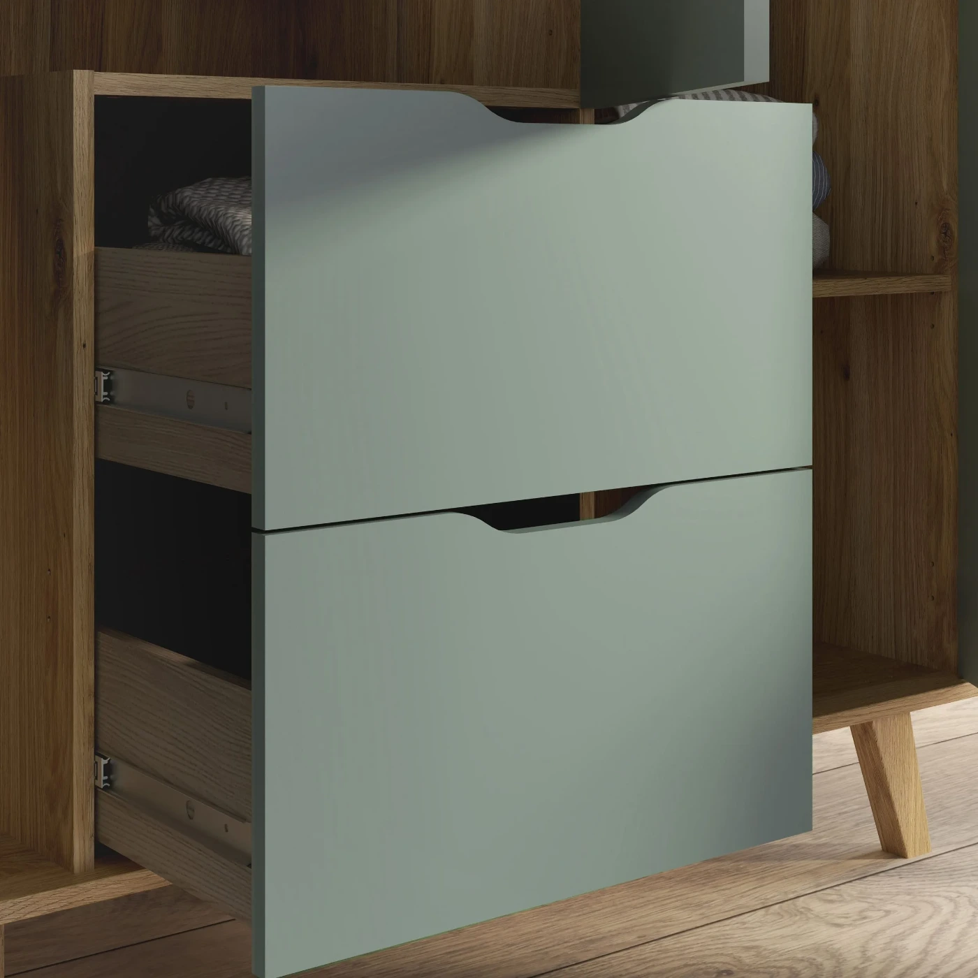 Armadietto Agave e Rovere, stile nordico, con cassetti Zenzero Shop